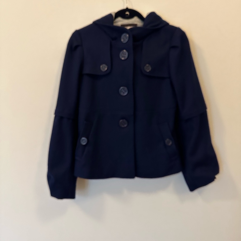Elevenses Navy Button Up Jacket - image 1